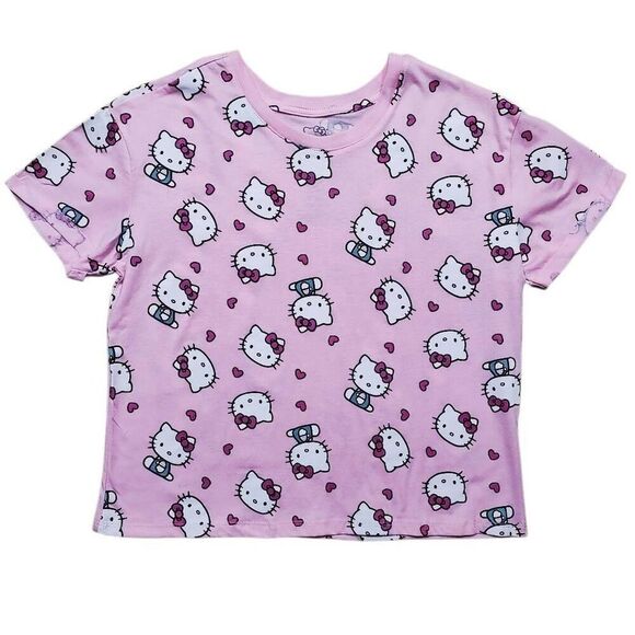 Hello Kitty Sanrio Pink Short Sleeve T-Shirt -G - Picture 1 of 3